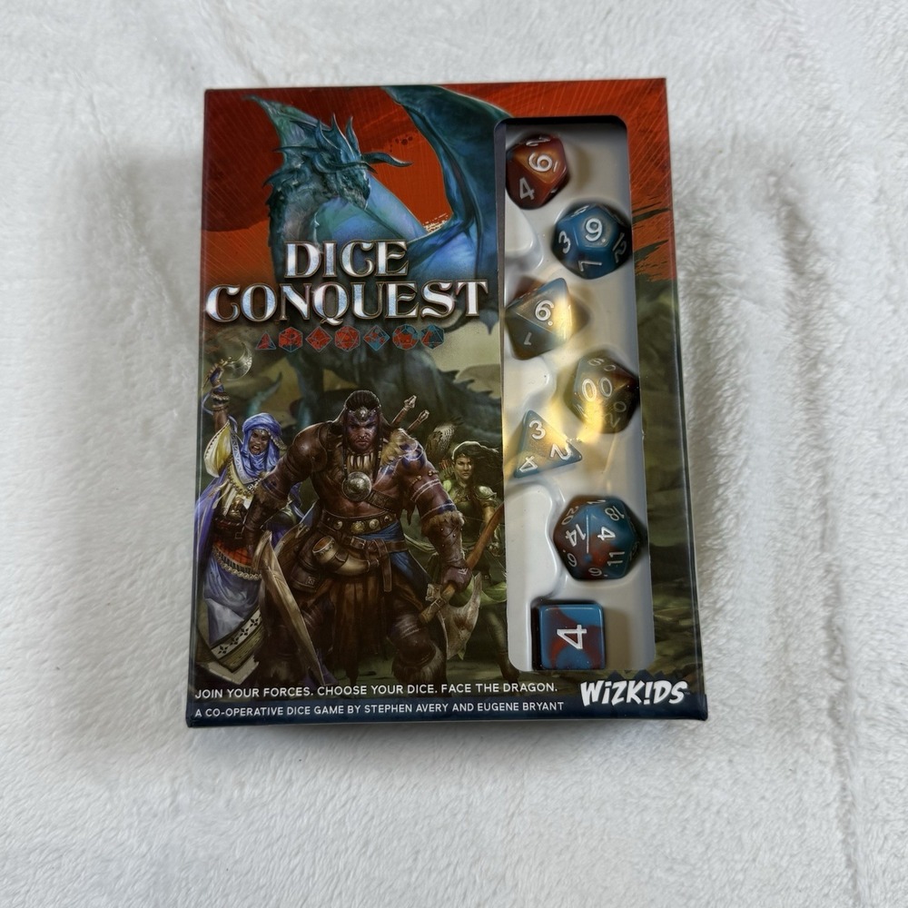 WizKids Dice Conquest Fantasy Cooperative Dice Board Game Complete RPG Game